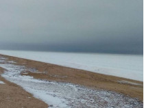 Азовское море покрылось льдом (видео)