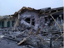 Разрушенный ресторан в Запорожье