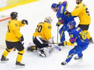 Україна розбила у&nbsp;вирішальній грі чемпіонату світу з&nbsp;хокею Литву та&nbsp;піднялася до&nbsp;дивізіону 1А: відеоогляд матчу