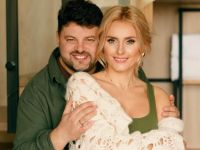 Ирина Федишин с мужем Виталием Човником