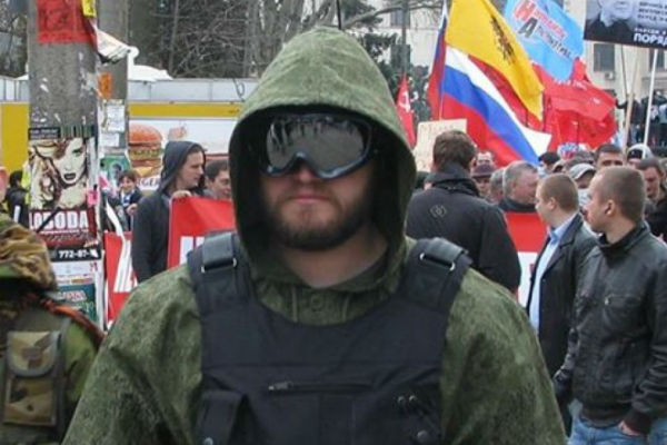 Сергей Долженков на одной из акций одесского "Антимайдана"