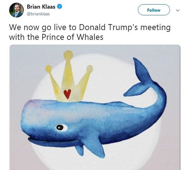 Трамп перепутал принца Уэльского с «принцем китов» в Твиттер