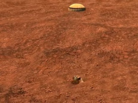 NASA показало посадку зонда на спутник Сатурна Титан