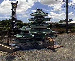 Японец соорудил для любимой собаки будку, являющуюся точной копией старинного замка Мацумото