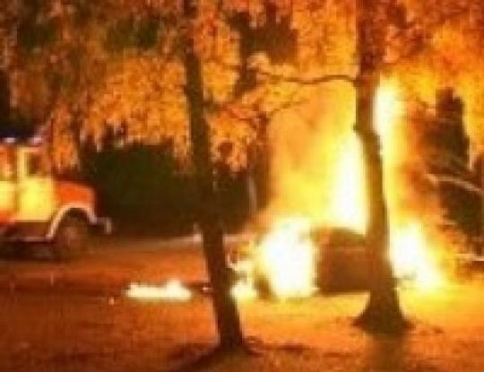Под Киевом 5 человек сгорели в машине во время ДТП