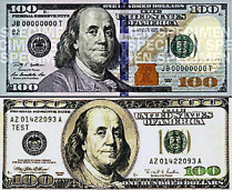 Американское казначейство утверждает, что новую цветную 100-долларовую купюру невозможно подделать