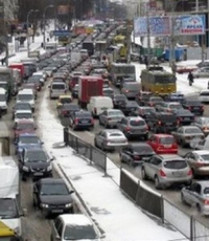 Сегодня Киев парализован автопробками: самая длинная растянулась на 10(!) километров