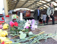 цветы в метро на месте взрыва