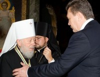 Янукович и митрополит Владимир