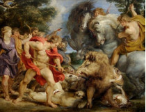 картина Рубенса Охота на калидонского вепря