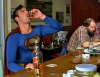 супермен пьет