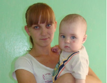 Мария Харчук и ее малыш 