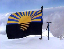флаг шахтеров в Гималаях