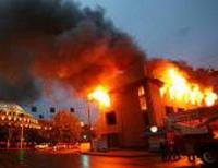 пожар на табачной фабрике в Донецке