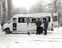 В Запорожье столкнулись маршрутка и грузовик