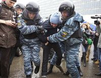 протесты в Москве НТВ