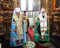 Патриарх московский и всея руси впервые за последние 19 лет совершил богослужение в киевском соборе святой софии