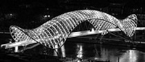 Пешеходный мост, открытый в тбилиси, по ночам передает&#133; Зашифрованные послания