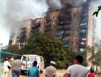 Пожар в общежитии в Енакиево