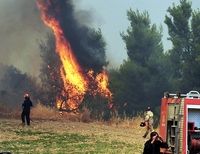 Огонь вплотную приблизился к греческому городу Коринф