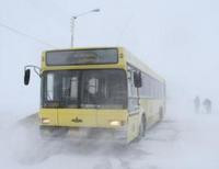автобус снег