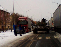 Т-72 на дороге в Венгрии