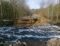 Житомирщина размыло дорогу