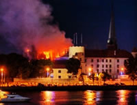 В Риге горела резиденция президента Латвии
