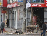 Гастроном в Махачкале после взрыва