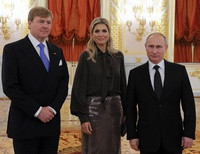 Виллем Александер с супругой на приеме у Владимира Путина