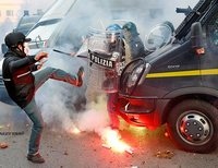 протесты Рим