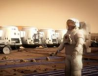 Рисунок будущей марсианской колонии