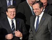 Глава Еврокомиссии Жозе Мануэл Баррозу и премьер-министр Греции Антонис Самарас