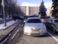 Донецкому автомайдану не дали выехать к резиденции Януковича (фото, видео)