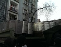 В Киеве на улице Грушевского начались столкновения (фото)