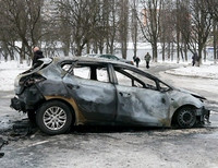 Киев поджог авто