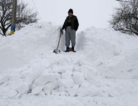 снежные заносы Румыния