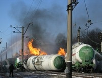 взрыв цистерн крушение поезда Донецкая область