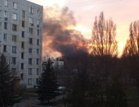 В Кривом Роге на складах с танками произошёл пожар