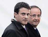 Манюэль Вальс и Франсуа Олланд