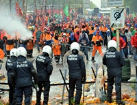 Демонстрация в Брюсселе