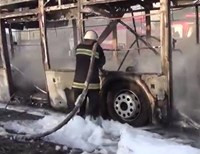 В Киеве взорвался пассажирский автобус (видео)