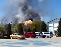 На аэродроме в Краматорске взорвался вертолет (видео)