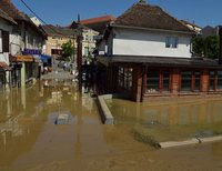 Затопленная улица в Боснии