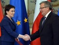 Эва Копач и Бронислав Коморовский