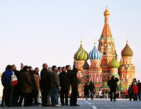 туристы в России