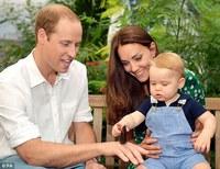 Принц Уильям, Кейт и их сын Джордж