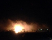 В Станице Луганской террористы обстреляли пожарных, пытавшихся потушить пылающий дом