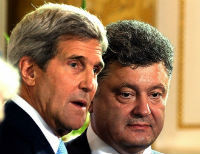 Порошенко и Керри высказались за новую встречу по Донбассу в «минском формате»