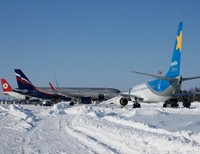 В аэропорту Одессы расчистили снежные заносы (фото)